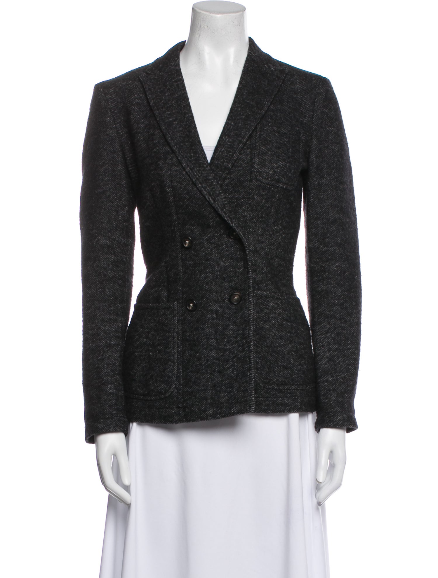 Massimo Alba Wool Plaid Print Blazer