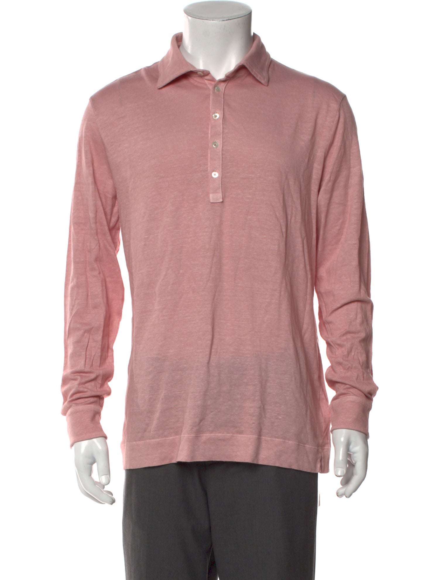 Massimo Alba Linen V-Neck Polo Shirt