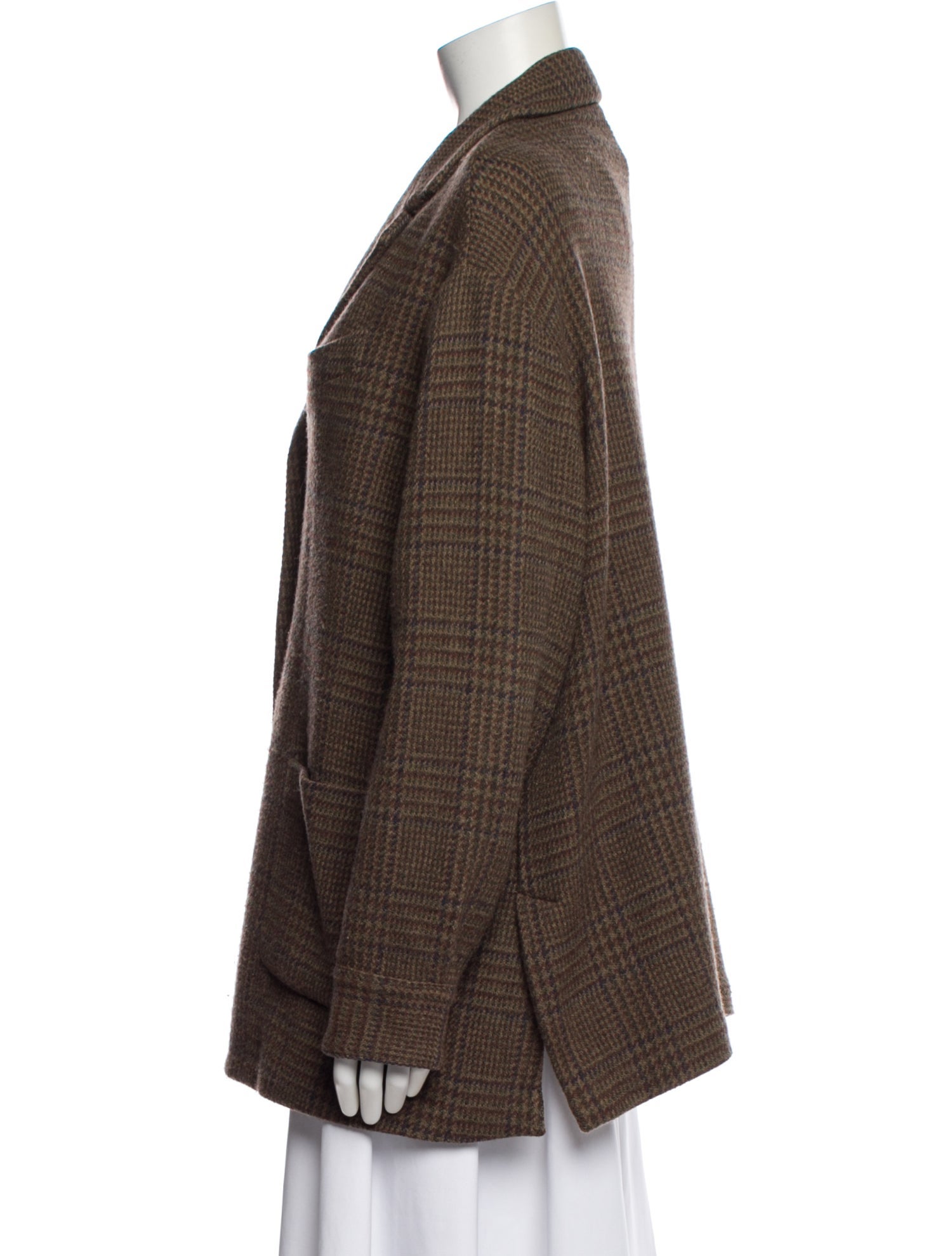 Massimo Alba Wool Plaid Print Blazer