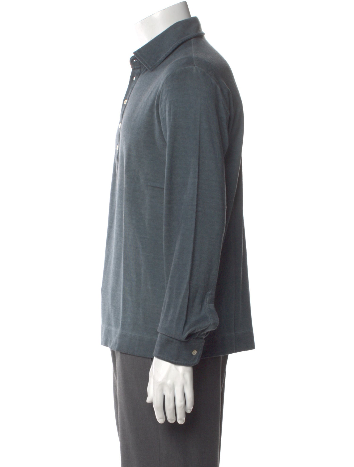 Massimo Alba V-Neck Long Sleeve Polo Shirt w/ Tags