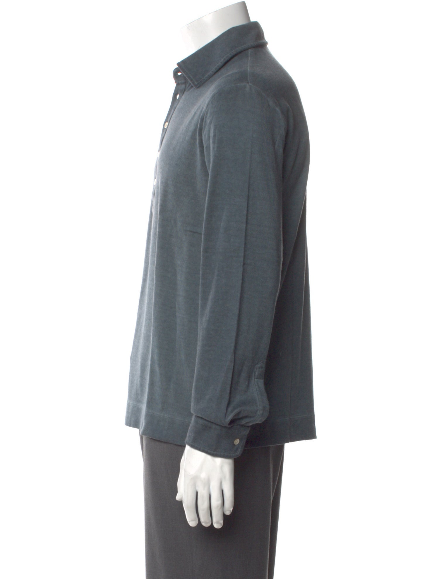 Massimo Alba V-Neck Long Sleeve Polo Shirt w/ Tags