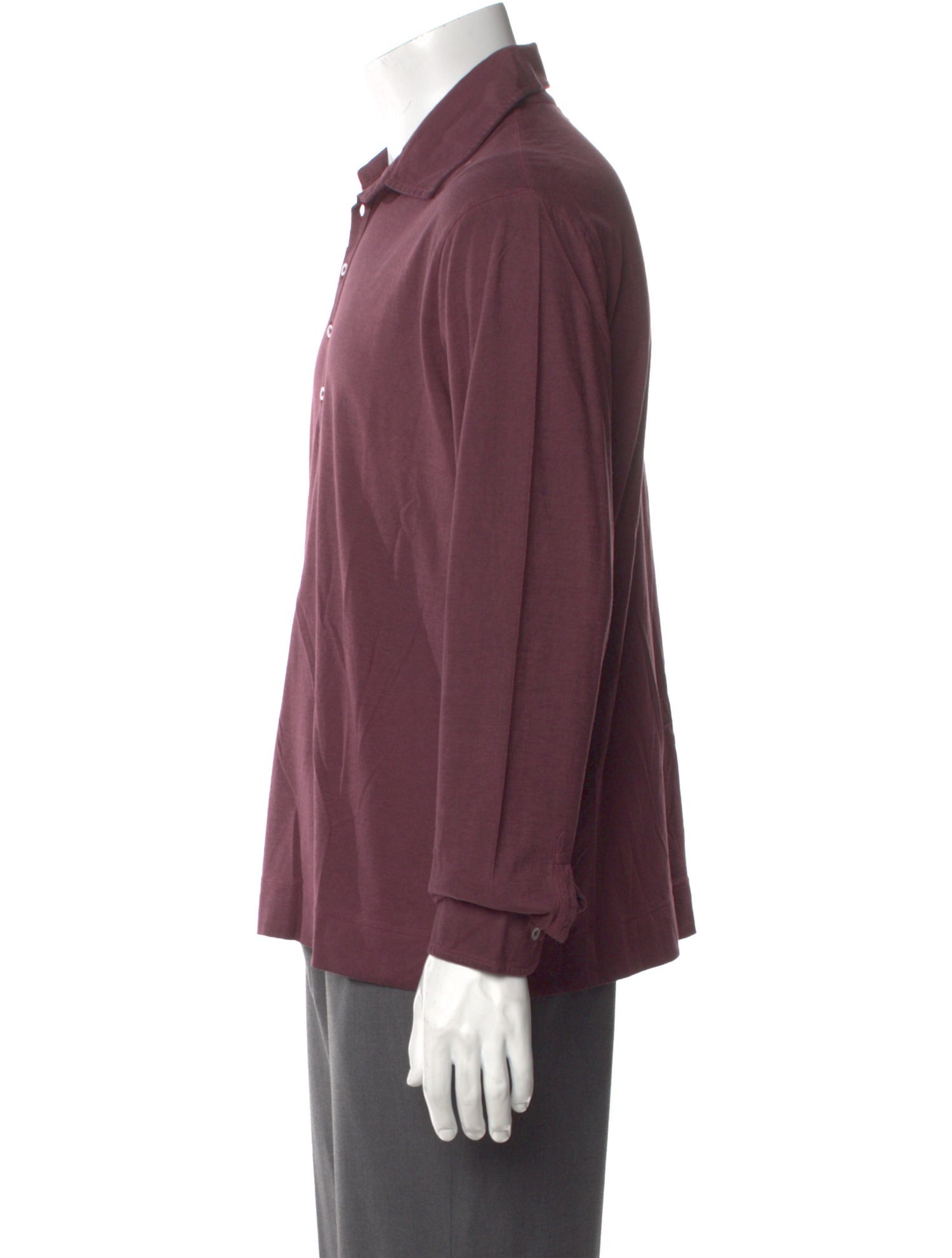 Massimo Alba V-Neck Long Sleeve Polo Shirt w/ Tags