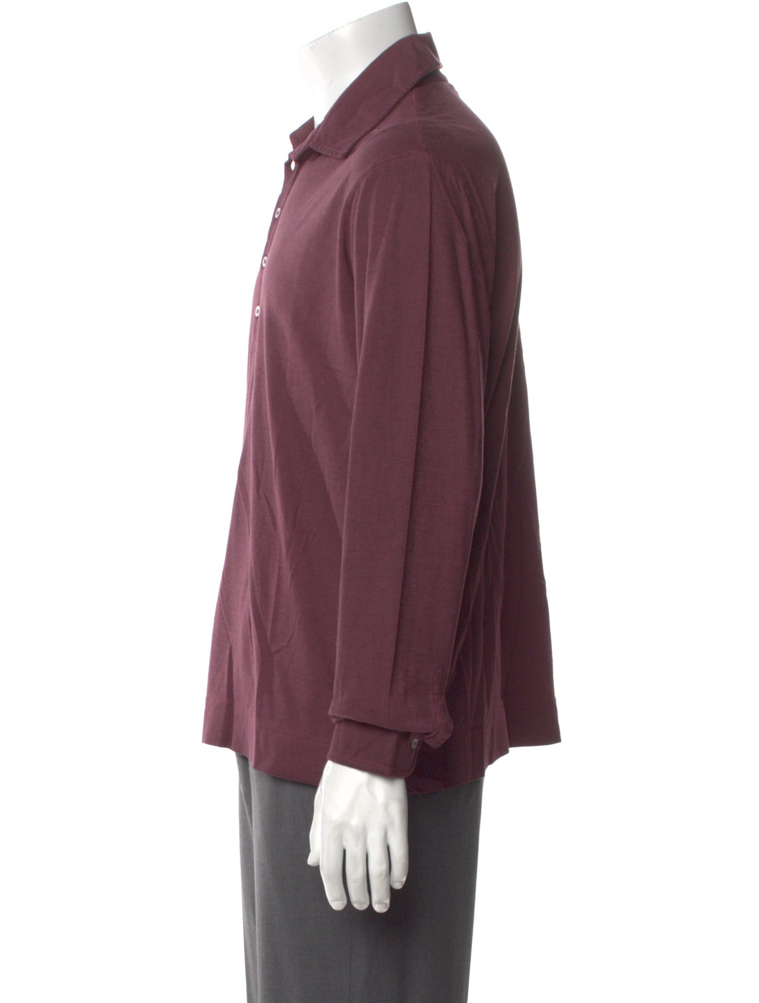 Massimo Alba V-Neck Long Sleeve Polo Shirt w/ Tags