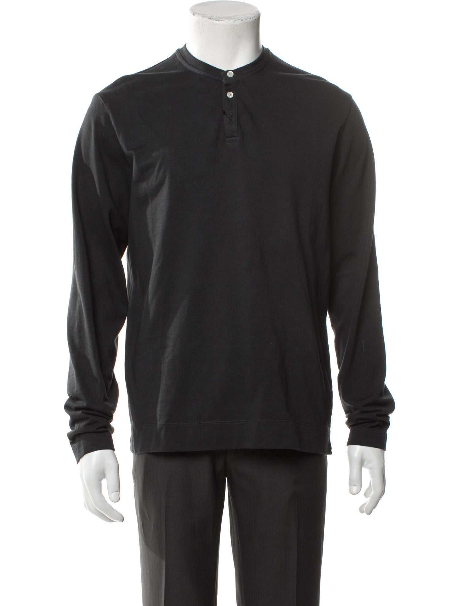 Massimo Alba Crew Neck Long Sleeve Henley