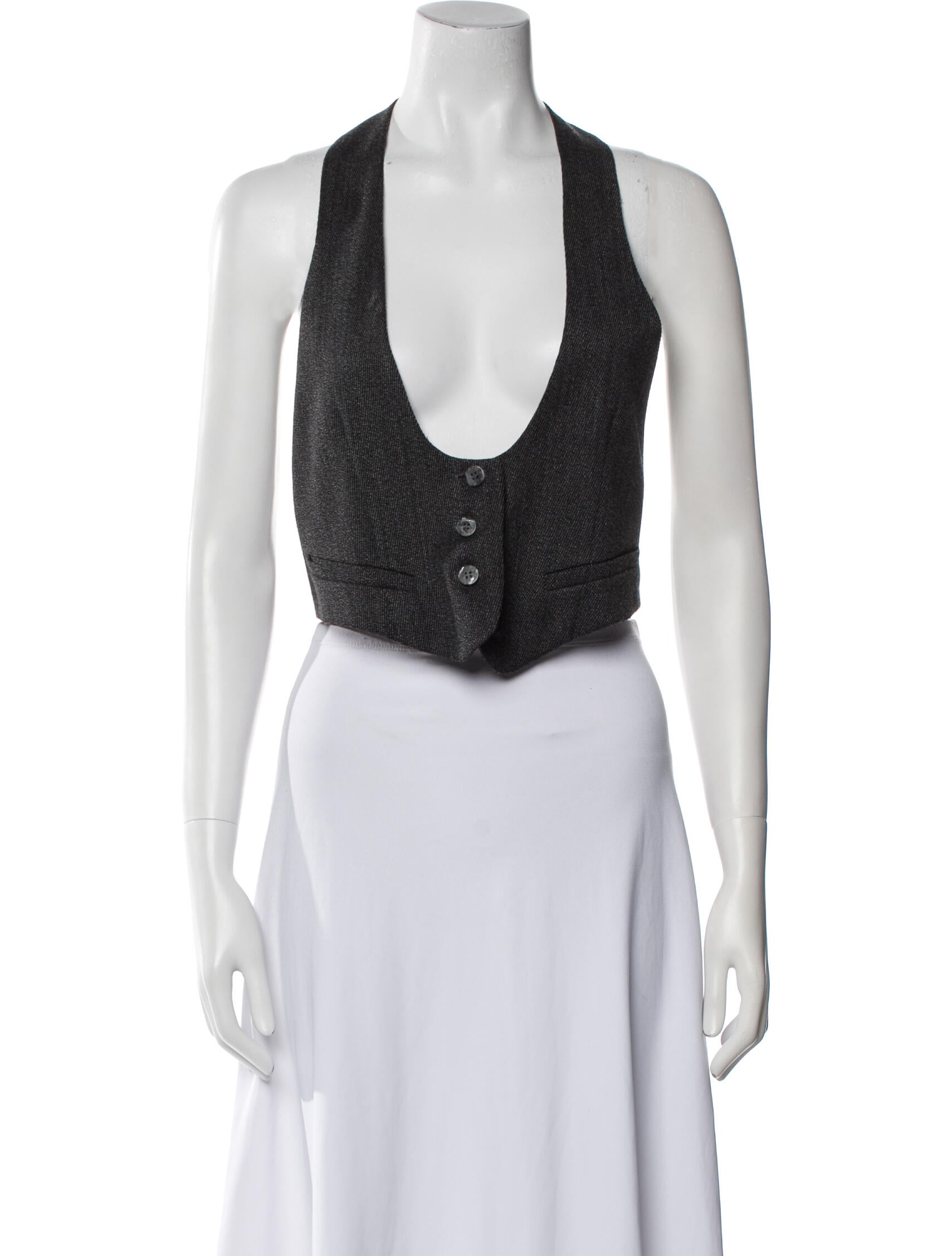 Marisa Minicucci Wool Halterneck Crop Top