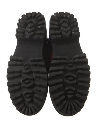 I Am Jennifer Le Leather Colorblock Pattern Combat Boots