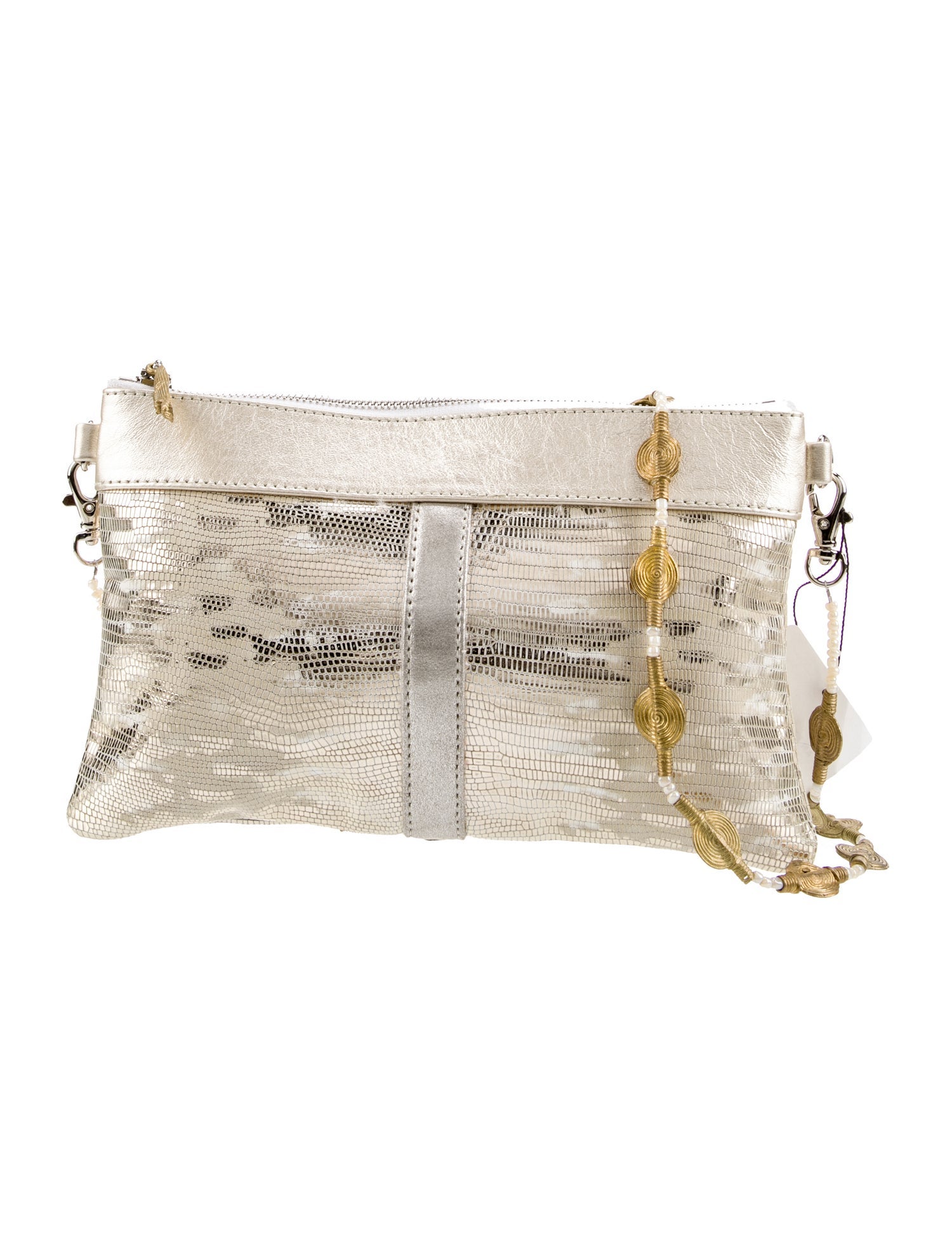 Ingrid Bruha Embossed Leather Clutch
