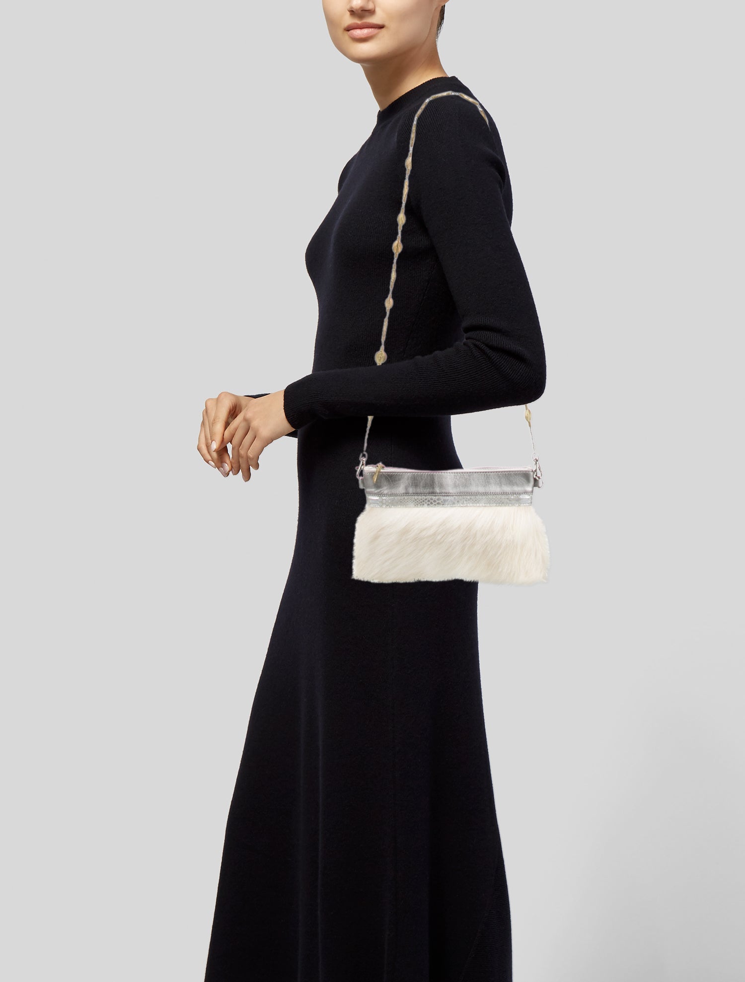 Ingrid Bruha Faux Fur Clutch