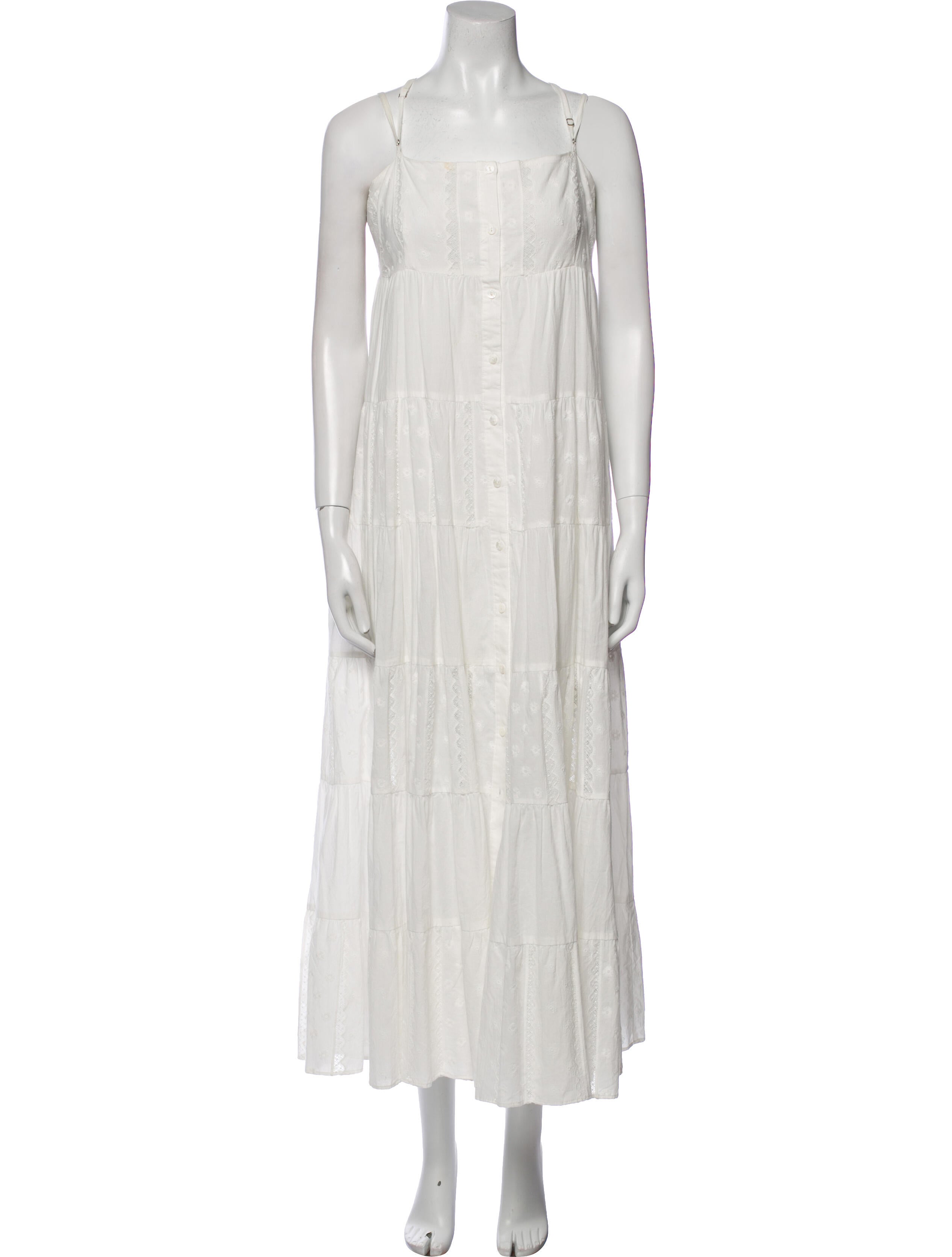 Isabelle Blanche Square Neckline Long Dress