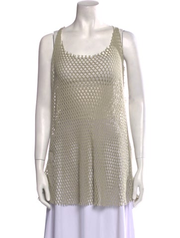 Imitation of Christ Tops Patterned Scoop Neck Tunic L