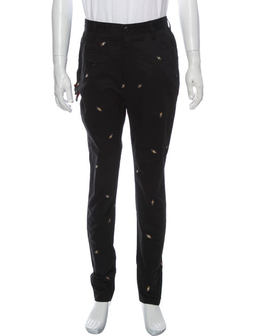 Icecream Patterned Cargo Pants Black