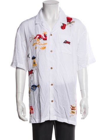 Icecream Casual Shirts Graphic Print Short Sleeve Shirt XL