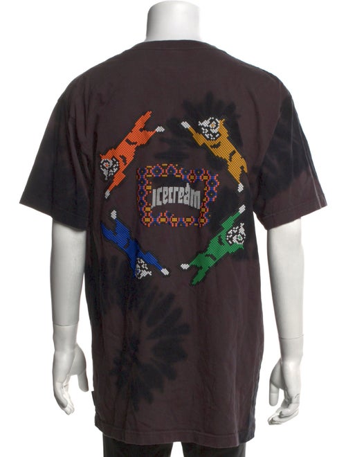 ICECREAM Tie-Dye Print Short Sleeve Shirt