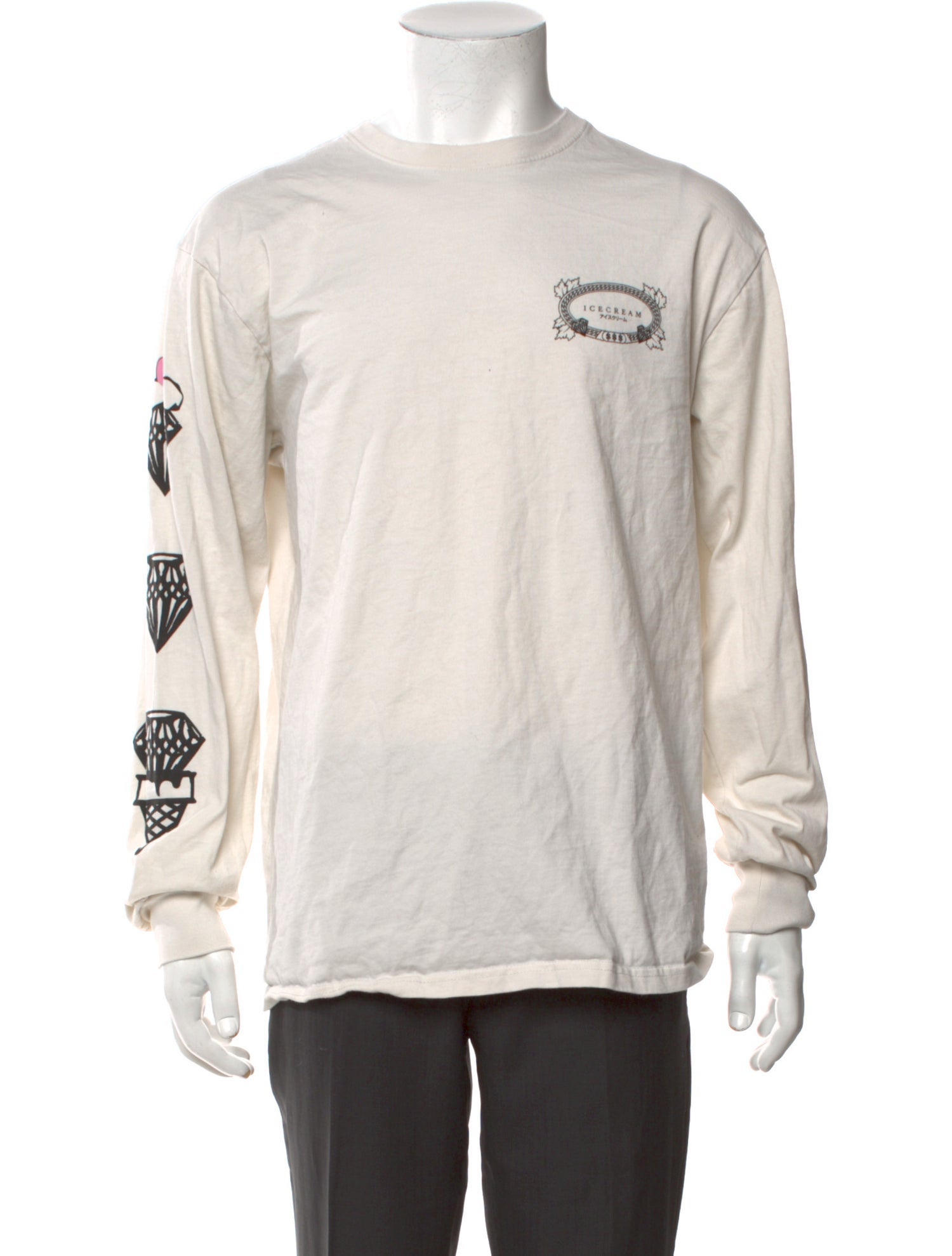 ICECREAM Graphic Print Long Sleeve Shirt