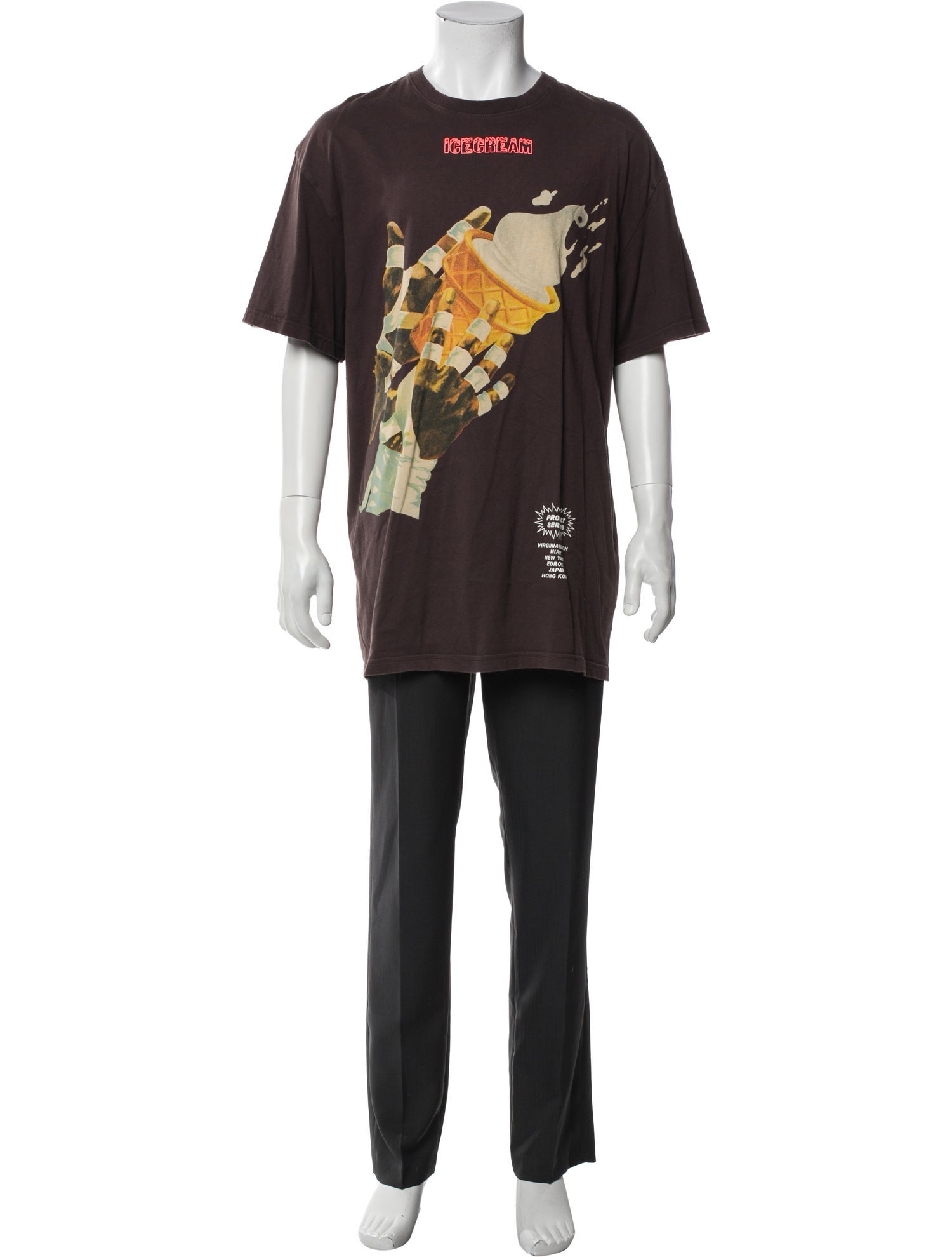 ICECREAM Graphic Print Crew Neck T-Shirt