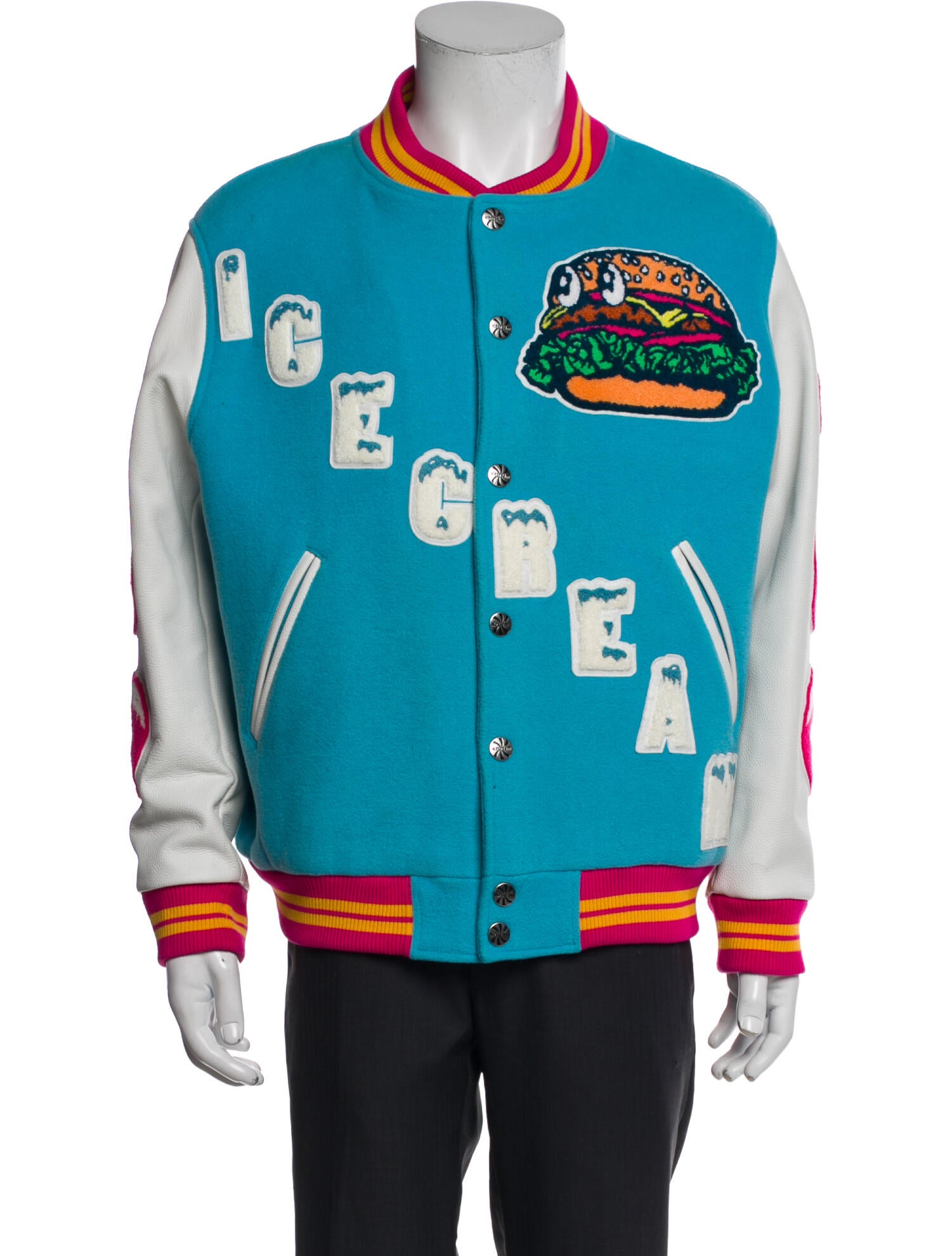 ICECREAM Printed Varsity Jacket