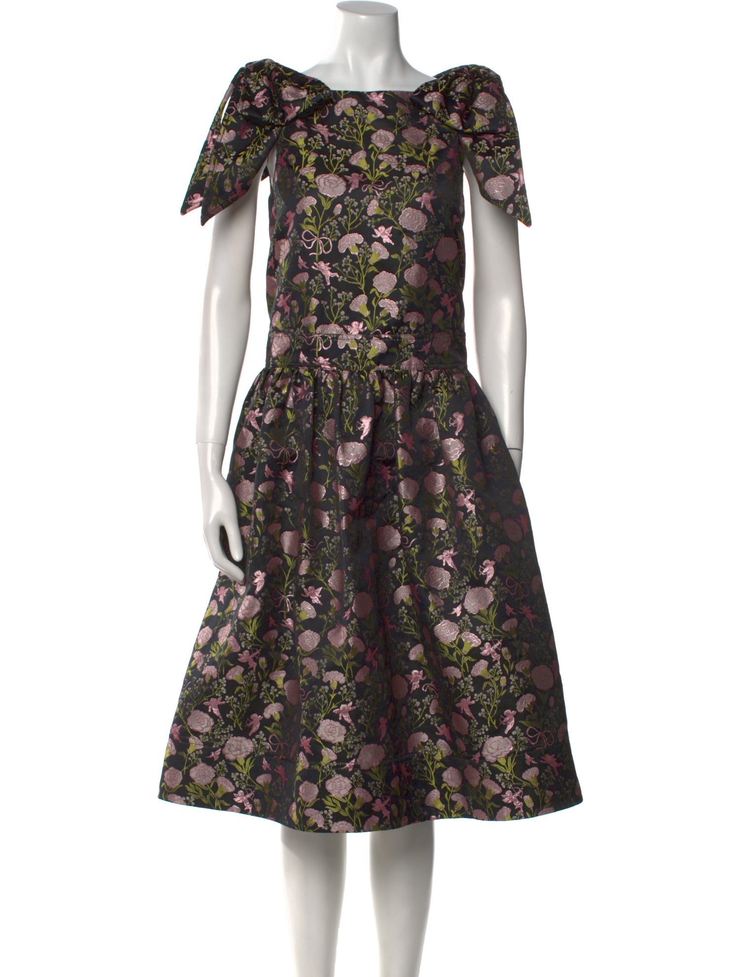 Wiederhoeft Floral Print Midi Length Dress