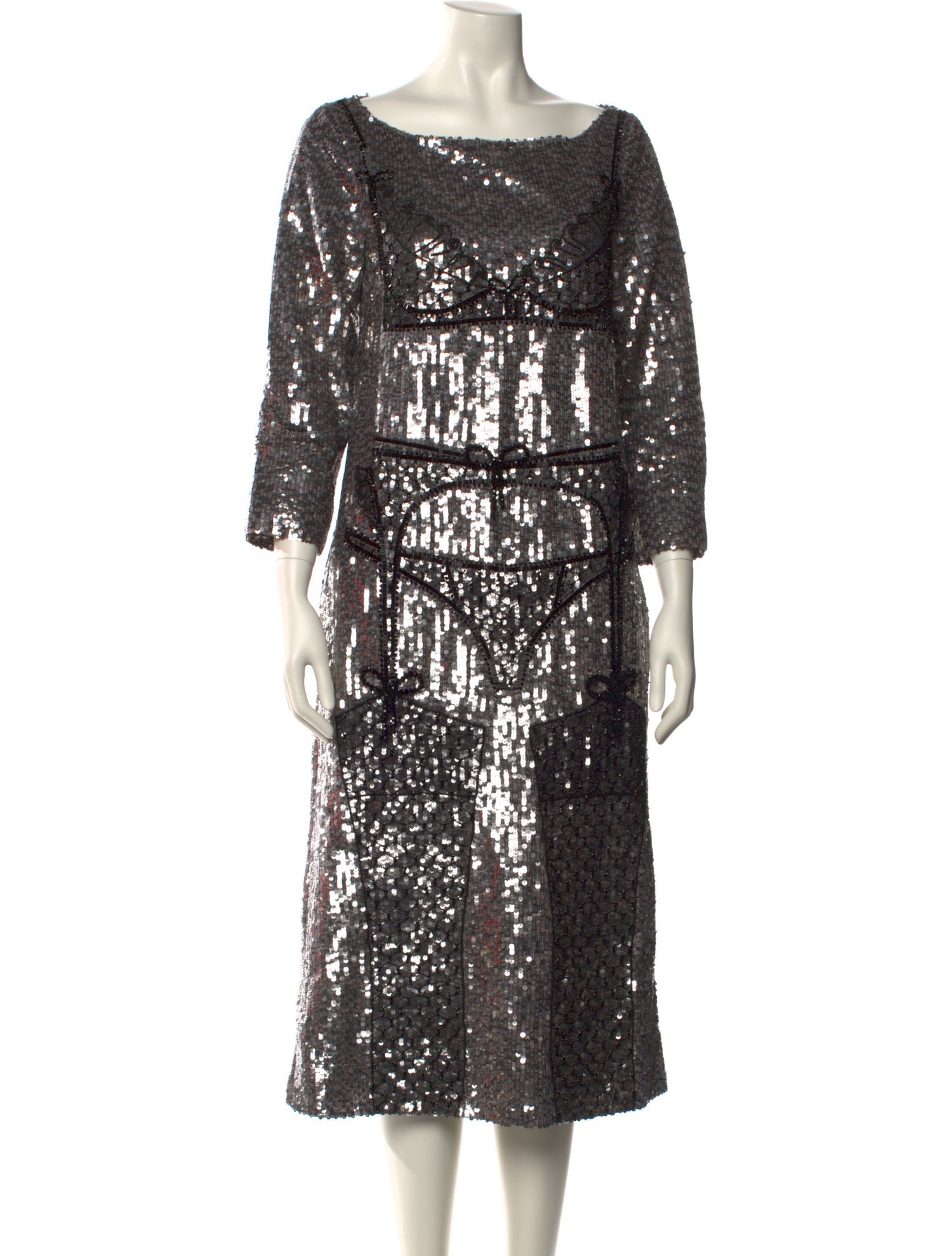Wiederhoeft Sequin Midi Length Dress