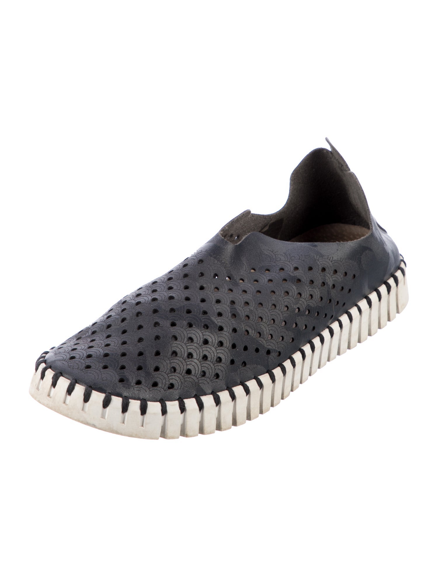 Ilse Jacobsen Leather Lasercut Accents Sneakers