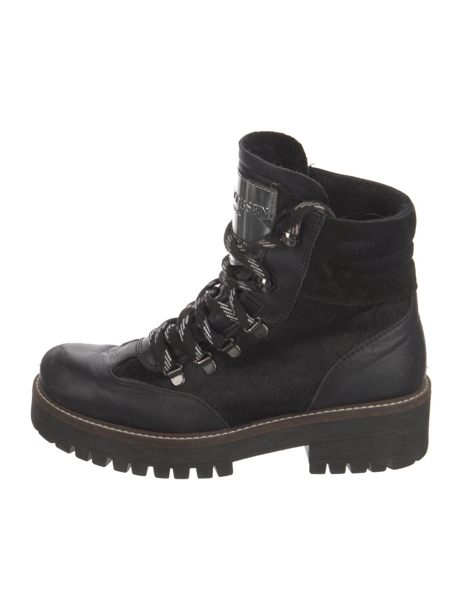 Ilse Jacobsen Calf Hair Combat Boots