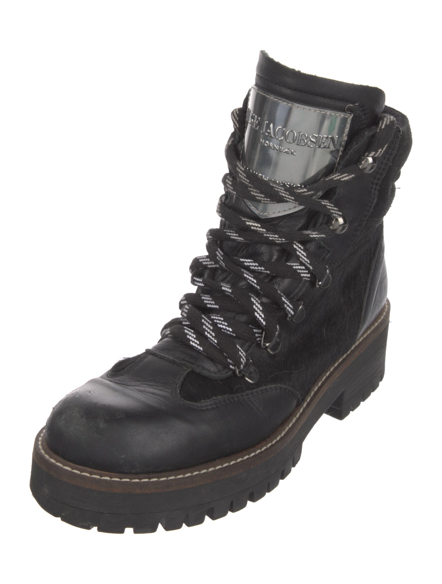 Ilse Jacobsen Calf Hair Combat Boots
