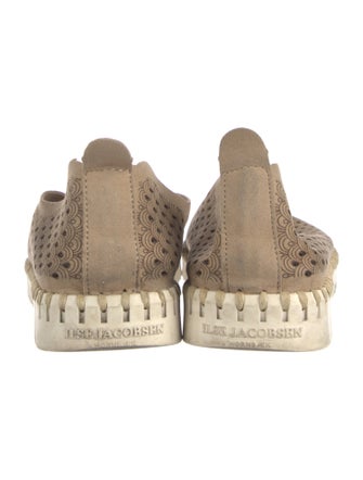 Ilse Jacobsen Suede Whipstitch Trim Sneakers