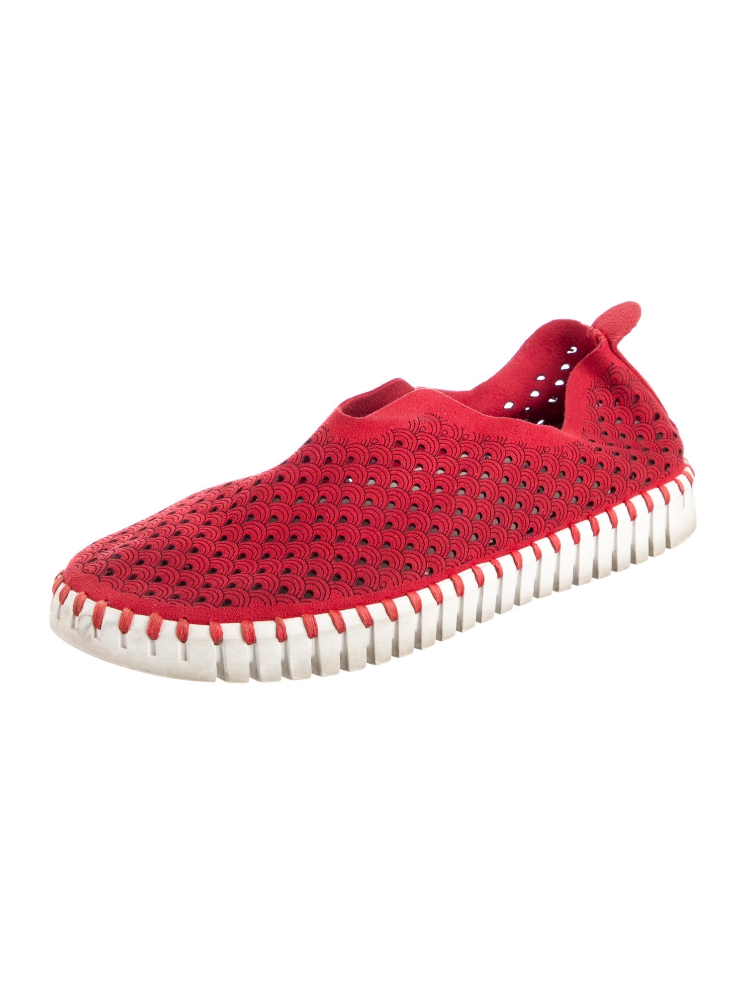 Ilse Jacobsen Colorblock Pattern Lasercut Accents Sneakers