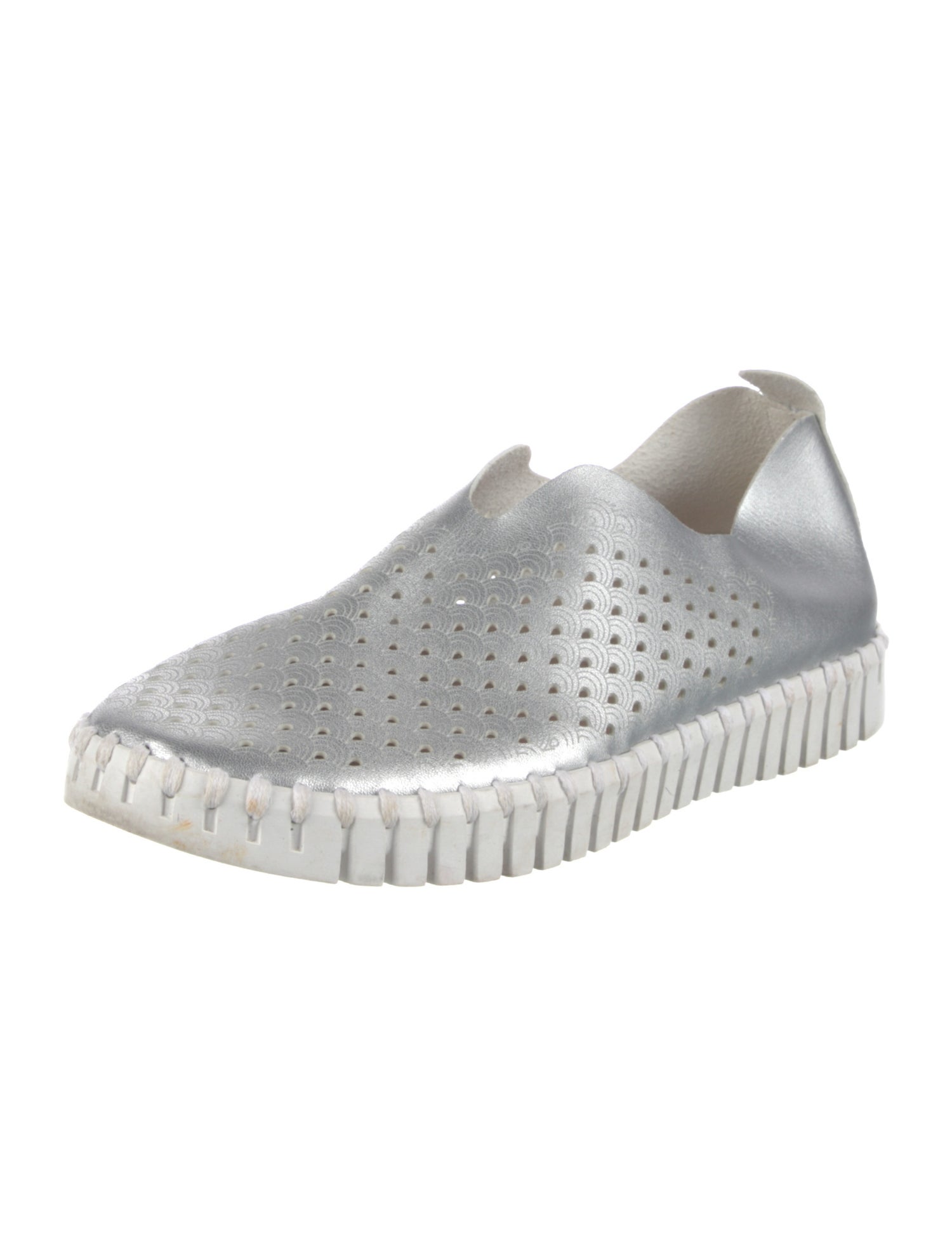 Ilse Jacobsen Leather Colorblock Pattern Sneakers