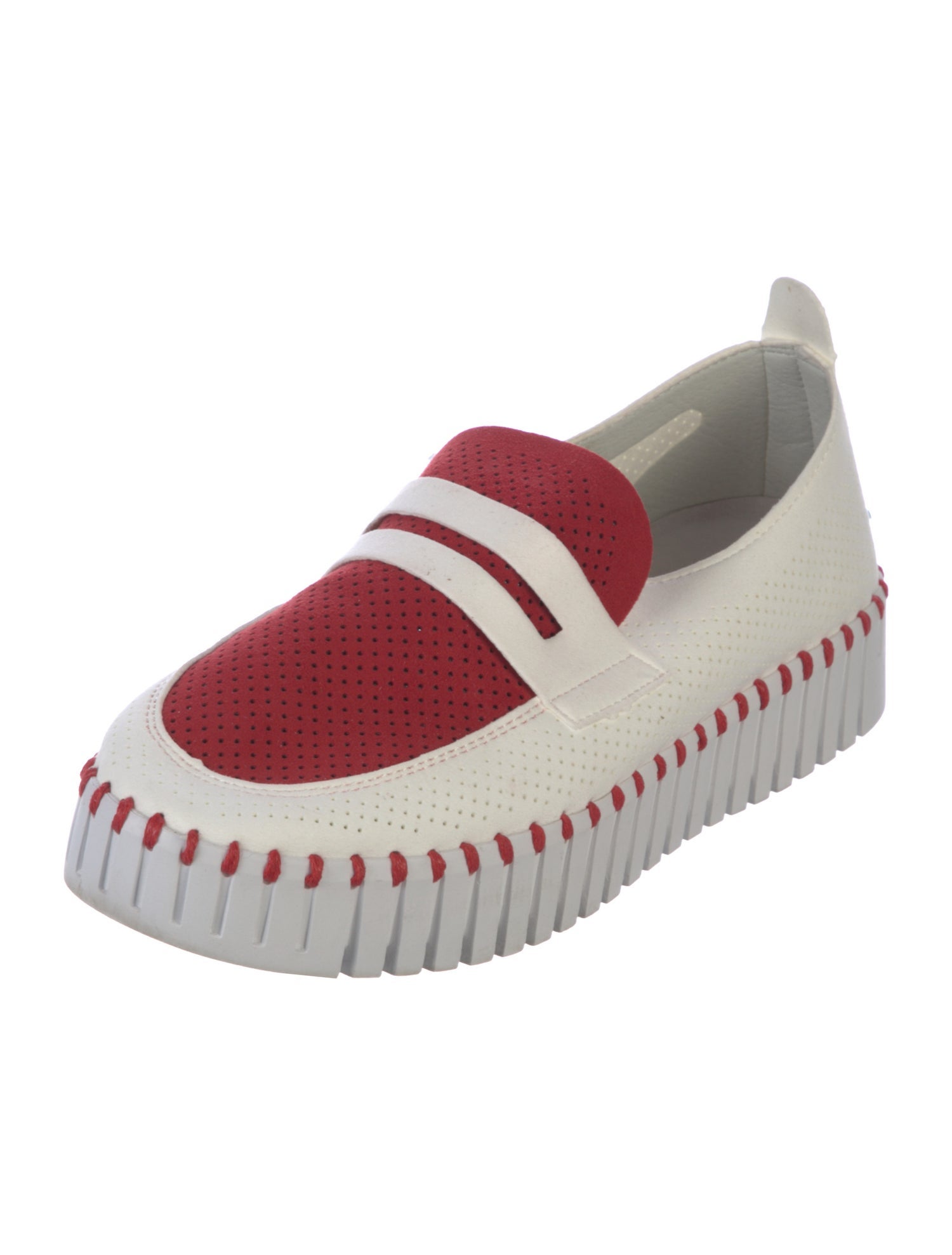 Ilse Jacobsen Leather Colorblock Pattern Sneakers
