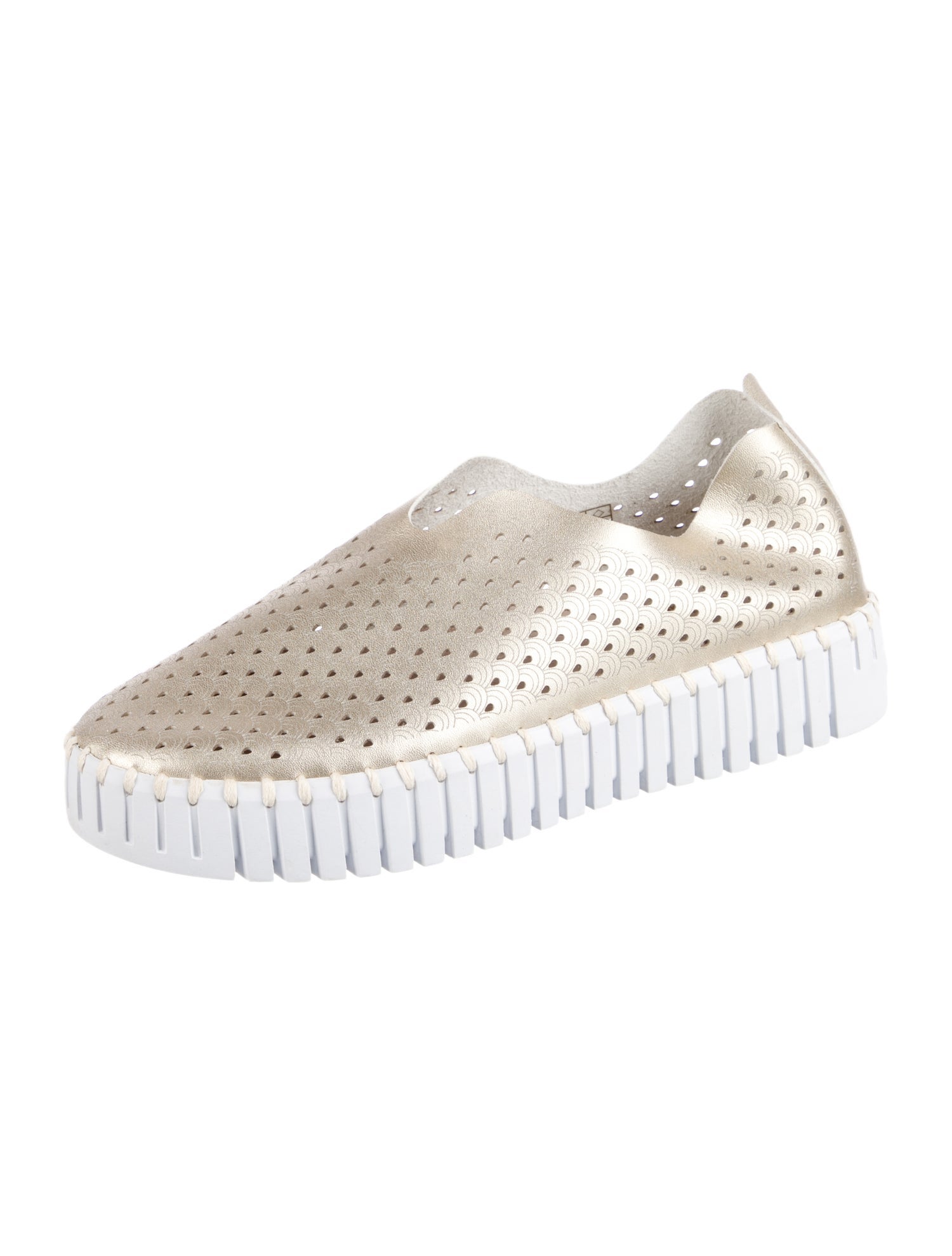Ilse Jacobsen Leather Whipstitch Trim Sneakers