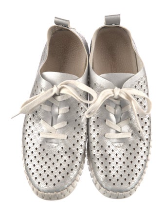 Ilse Jacobsen Leather Colorblock Pattern Sneakers