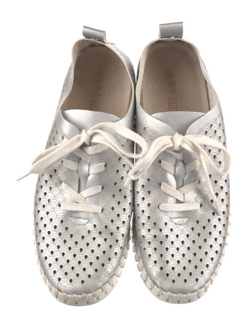 Ilse Jacobsen Leather Colorblock Pattern Sneakers