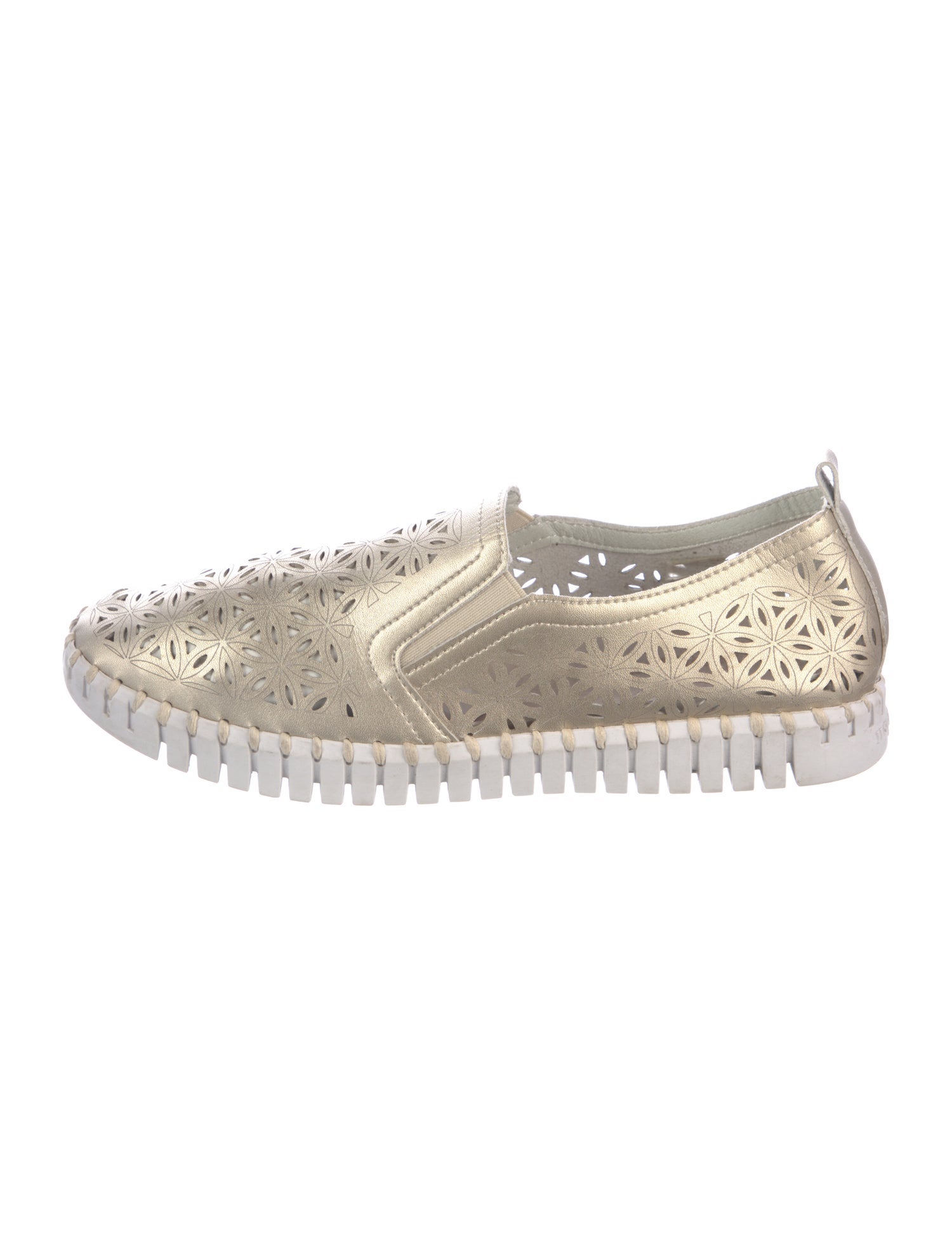 Ilse Jacobsen Leather Lasercut Accents Espadrilles