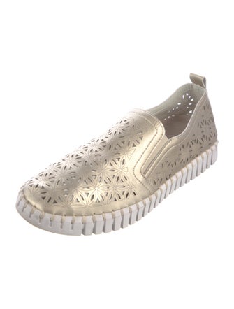 Ilse Jacobsen Leather Lasercut Accents Espadrilles