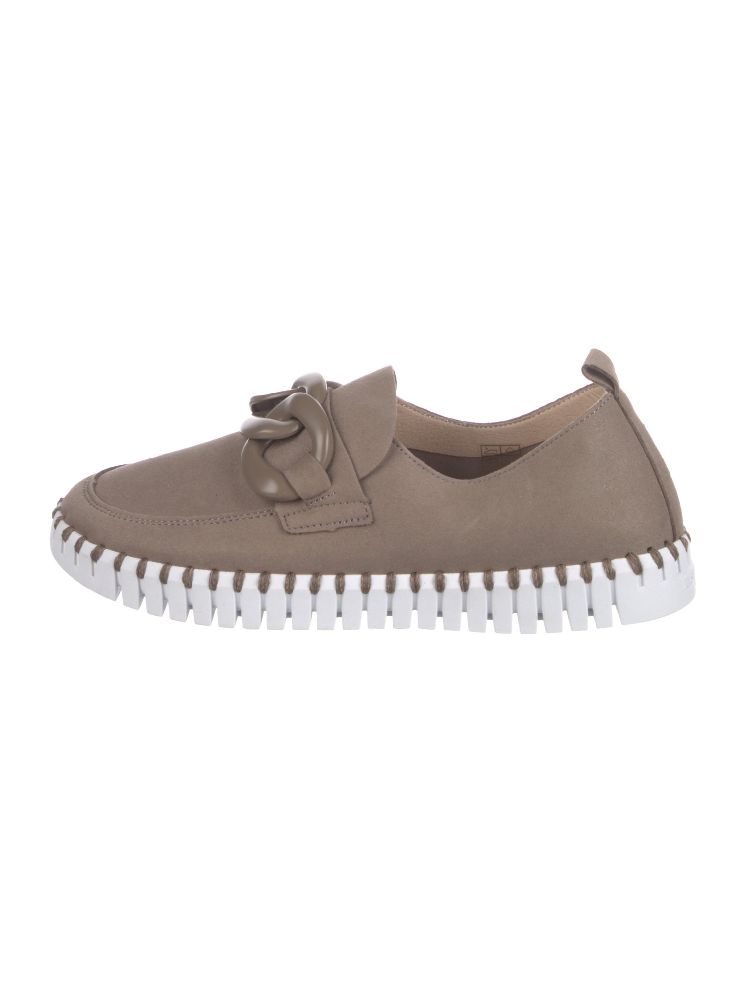 Ilse Jacobsen Patent Leather Chain-Link Accents Oxfords