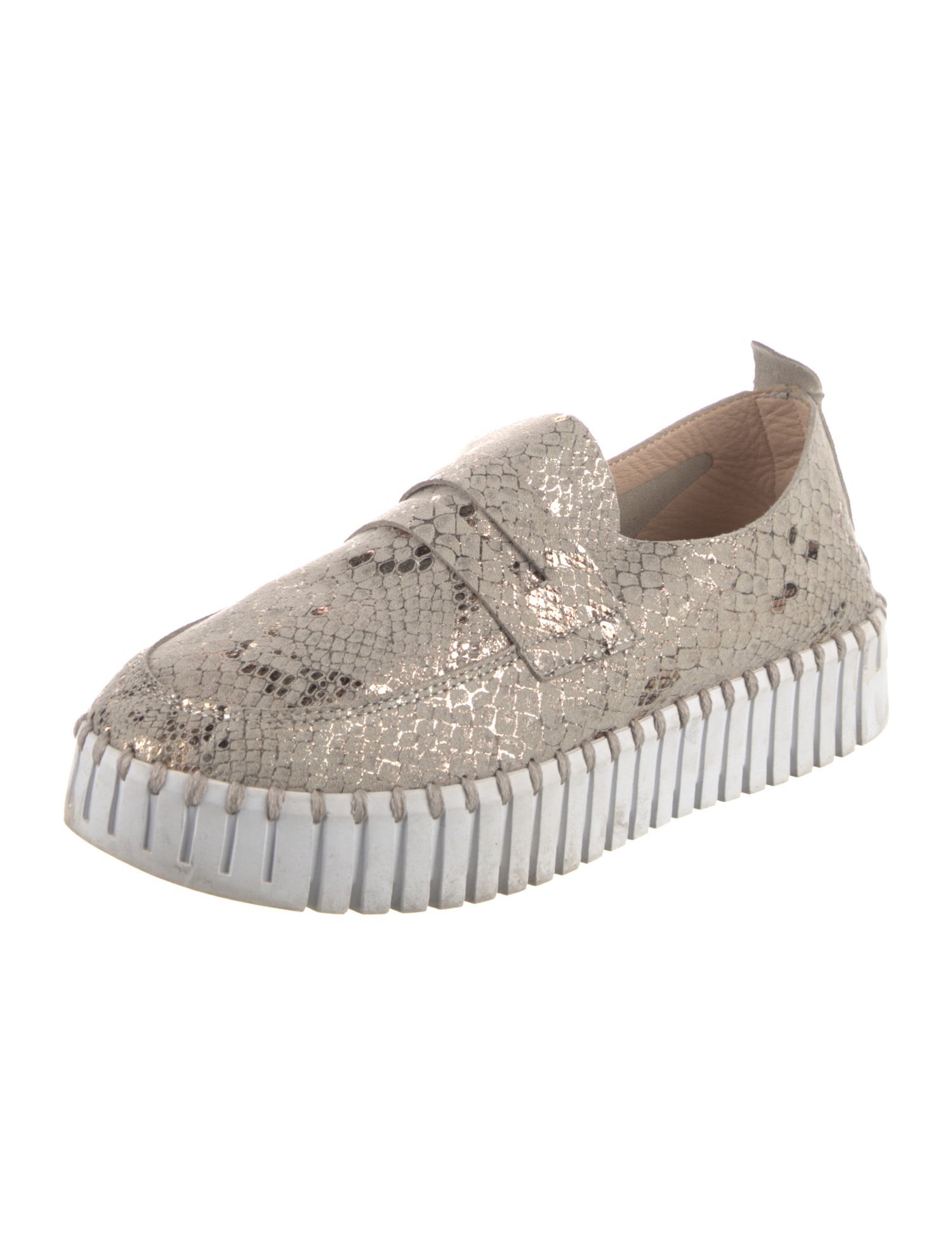 Ilse Jacobsen Suede Animal Print Loafers