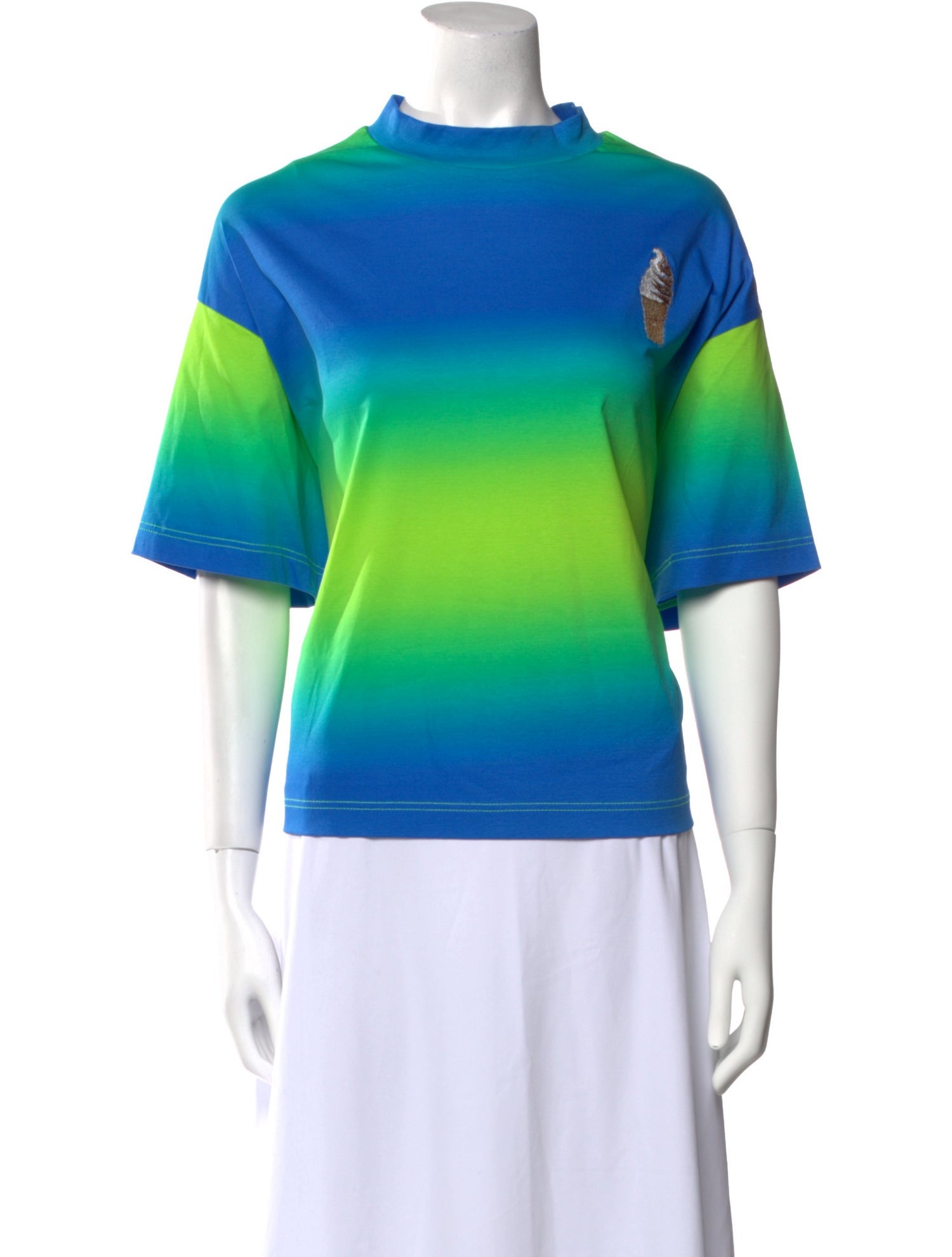 Idilvice! Graphic Print Mock Neck Sweatshirt