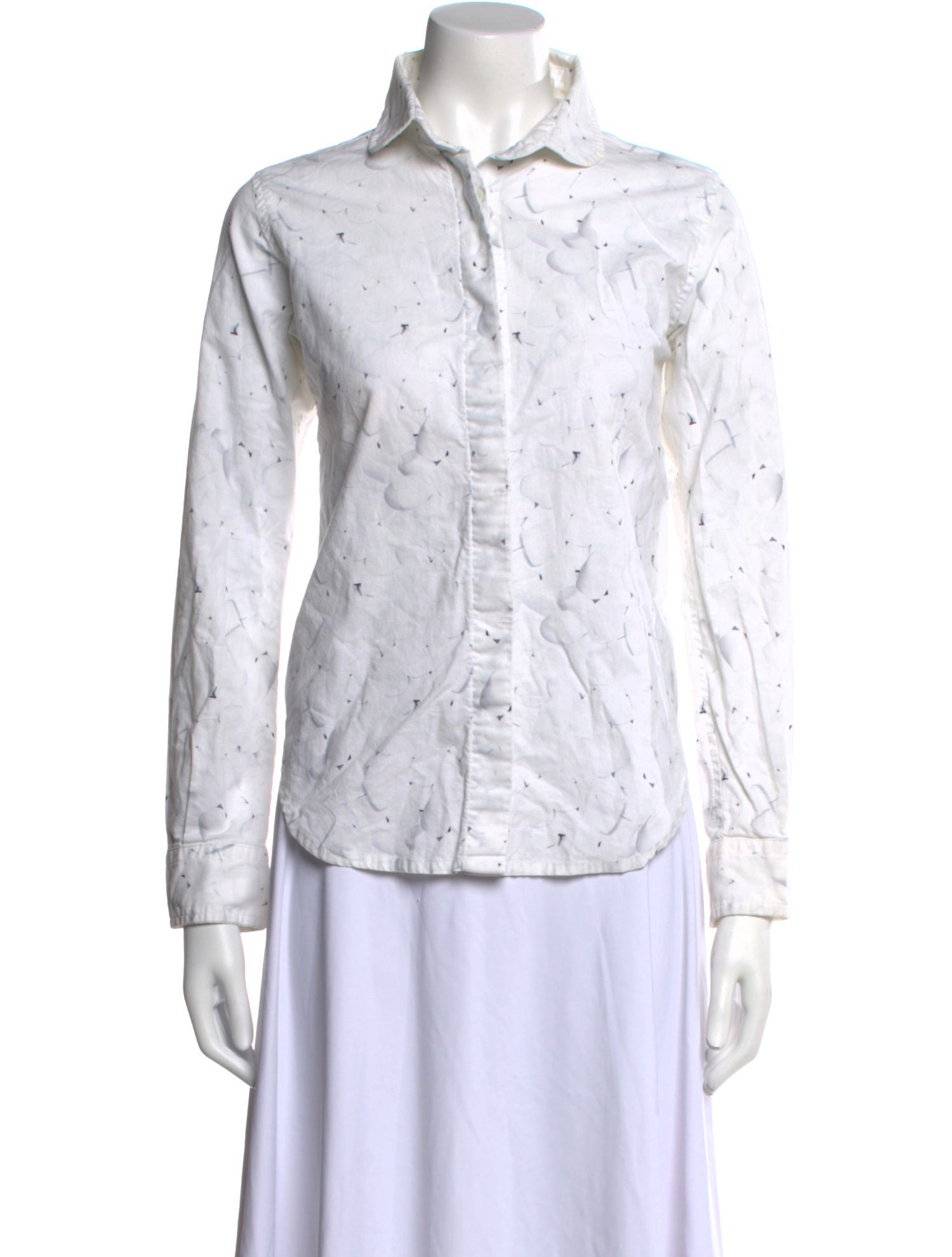 Idilvice! Printed Long Sleeve Button-Up Top