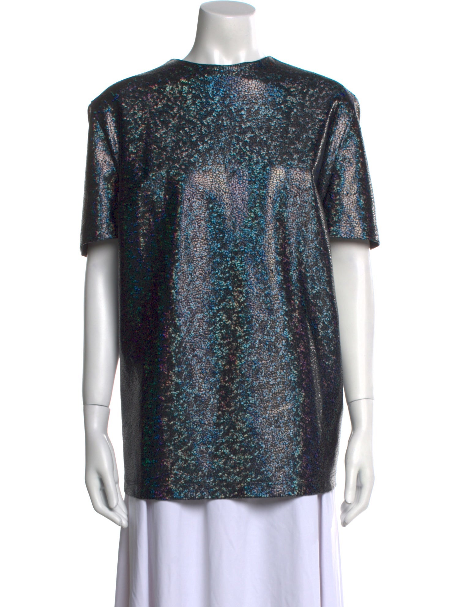 Idilvice! Printed Crew Neck Blouse
