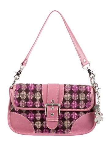 Isabella Fiore Leather & Tweed Bag