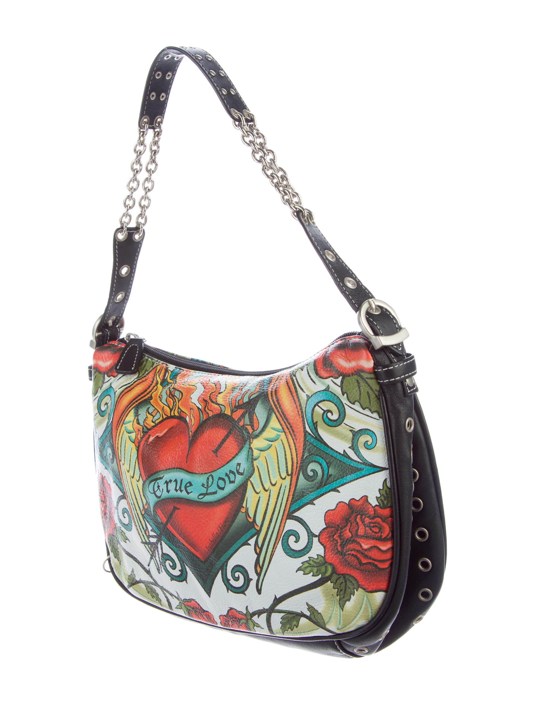 Isabella Fiore Wicked Leather Shoulder Bag - Blue Shoulder Bags