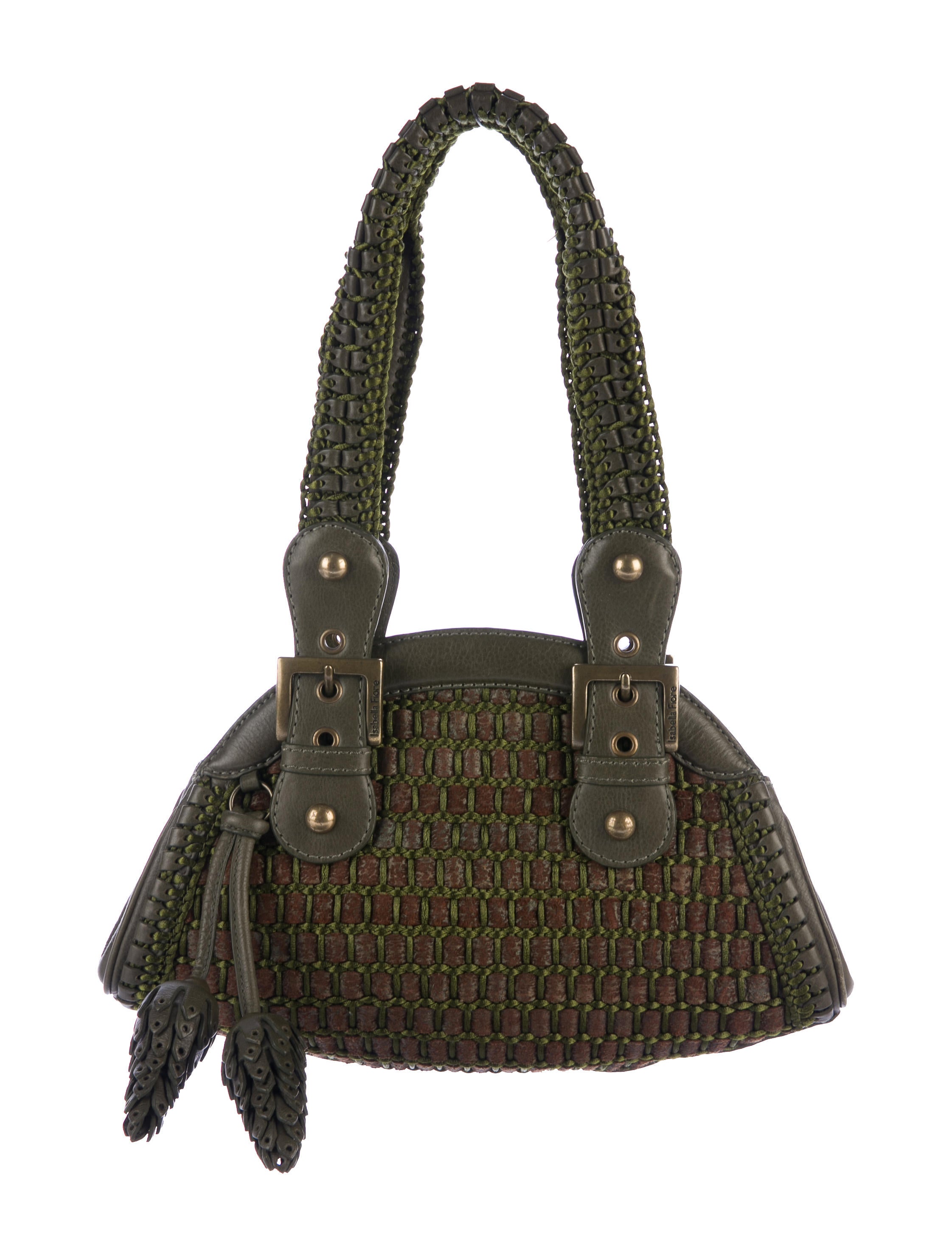 Isabella Fiore Leather Woven Bag Handbags Wif20068 The Realreal Leather Woven Bag