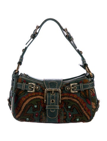 Isabella Fiore Handbags The Realreal Isabella Fiore Embellished Woven Shoulder Bag
