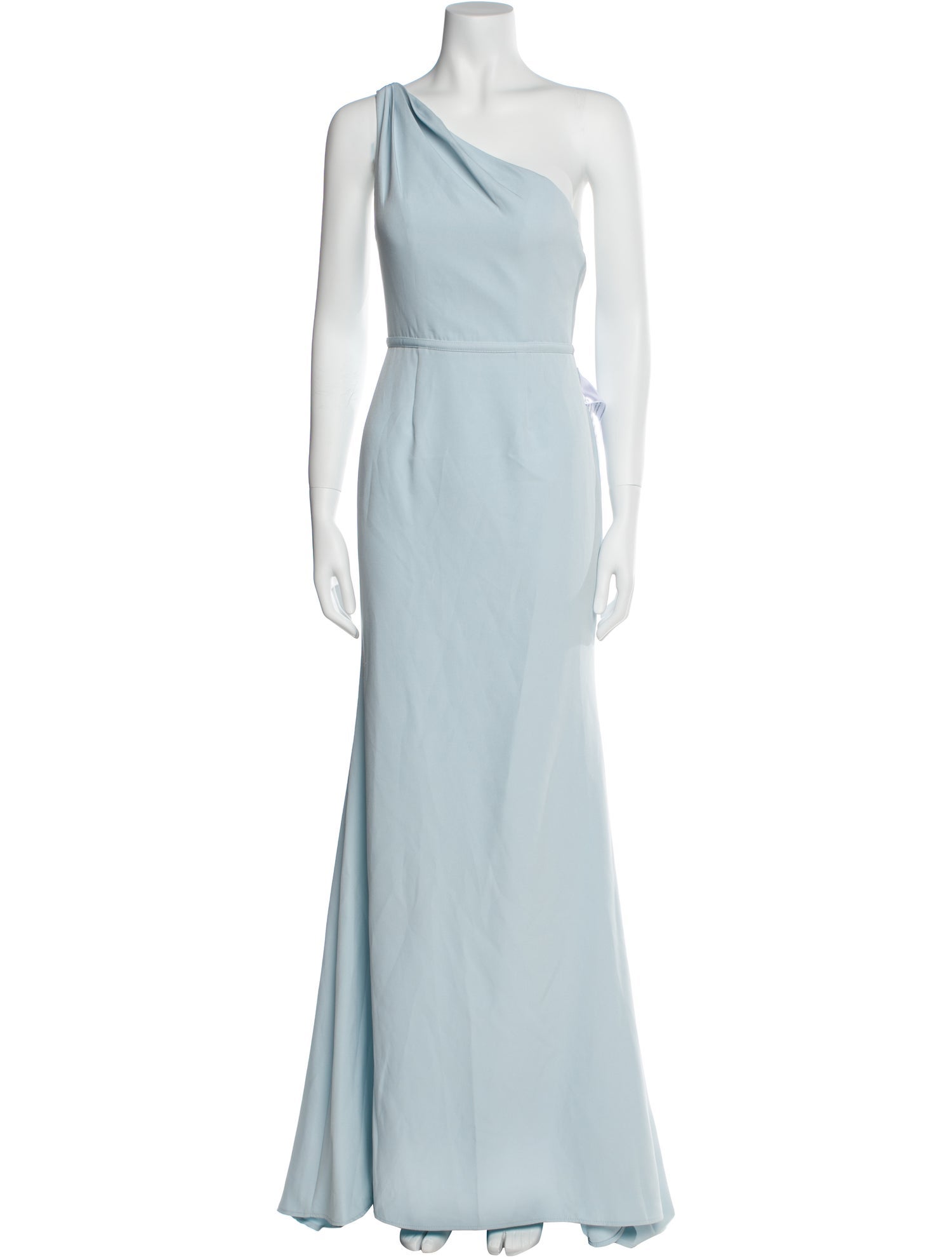 Ieena for Mac Duggal OneShoulder Long Dress Blue Dresses, Clothing