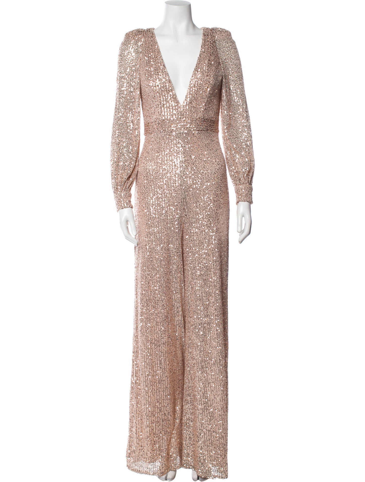 Ieena for Mac Duggal Plunge Neckline Jumpsuit