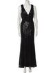 Ieena for Mac Duggal V-Neck Long Dress