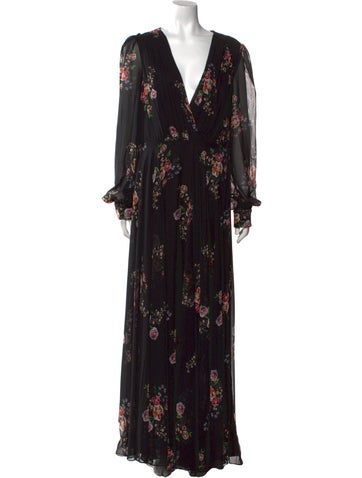 Ieena for Mac Duggal Dresses Floral Print Long Dress XL