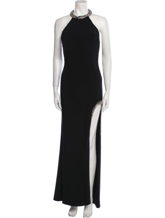 Ieena for Mac Duggal Halterneck Long Dress