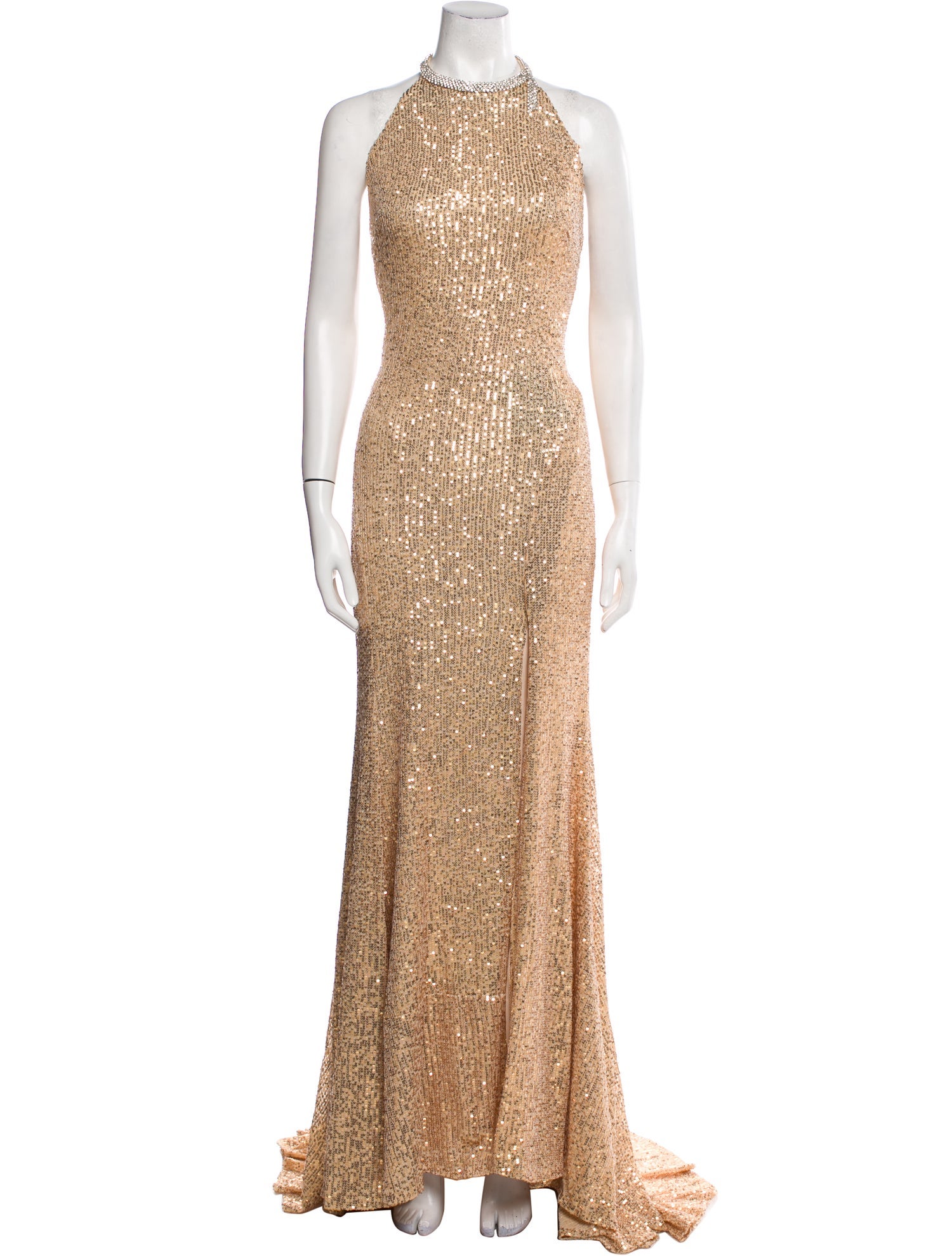 Ieena for Mac Duggal Halterneck Long Dress