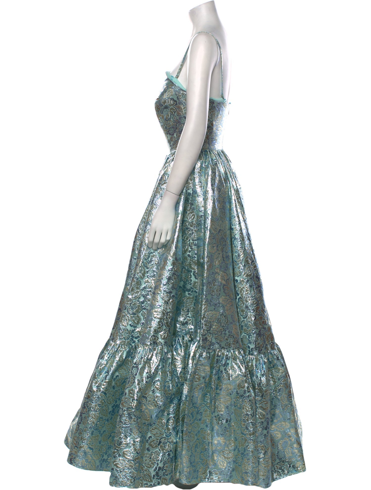 Ieena for Mac Duggal Square Neckline Long Dress w/ Tags